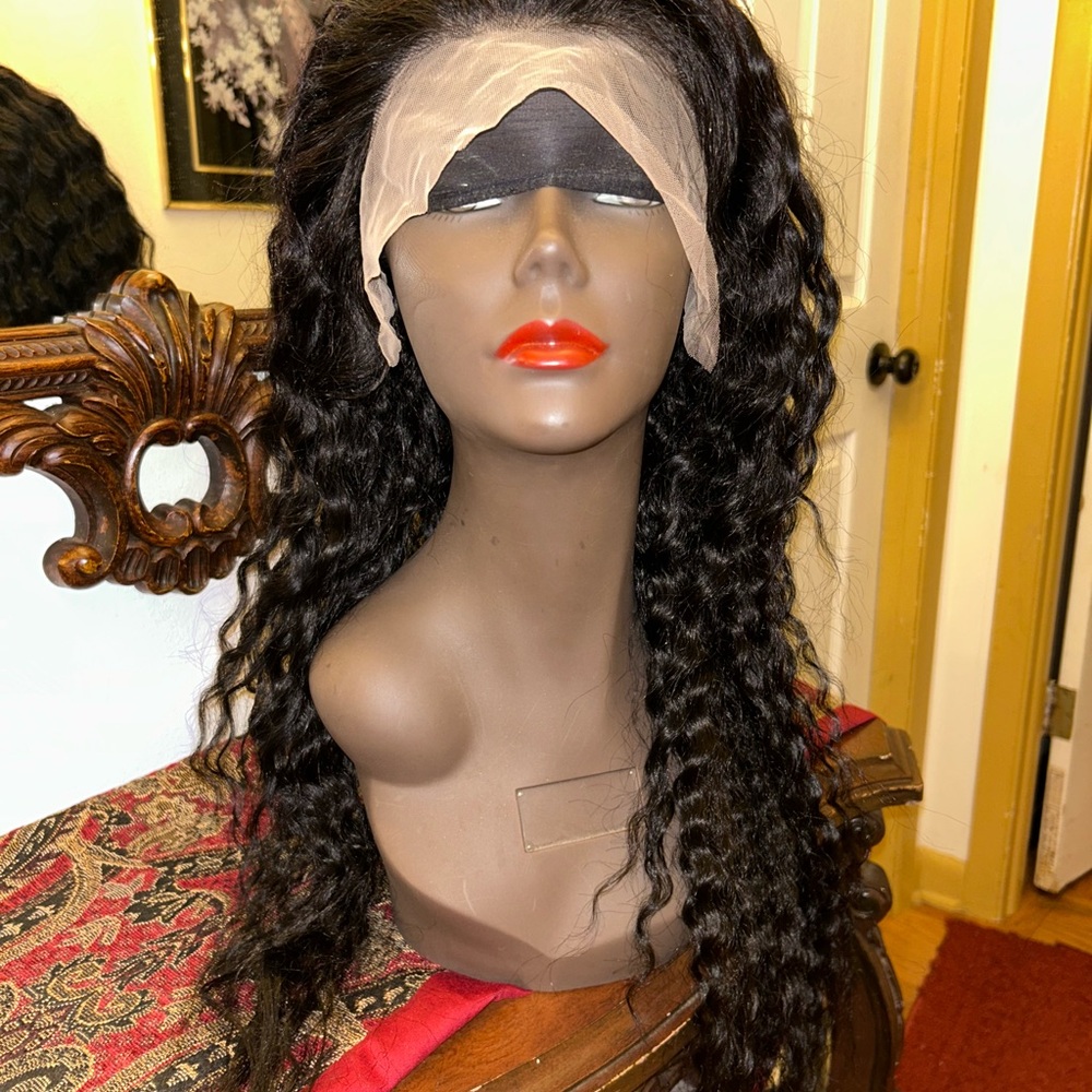 Curly Black Lace Front Wig
